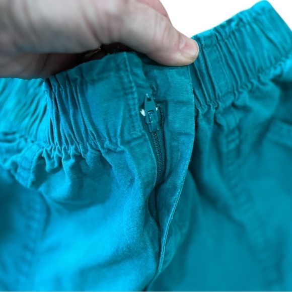 Vintage 80’s Cherokee elastic waist mom teal shorts-12 made in USA - Picture 4 of 8